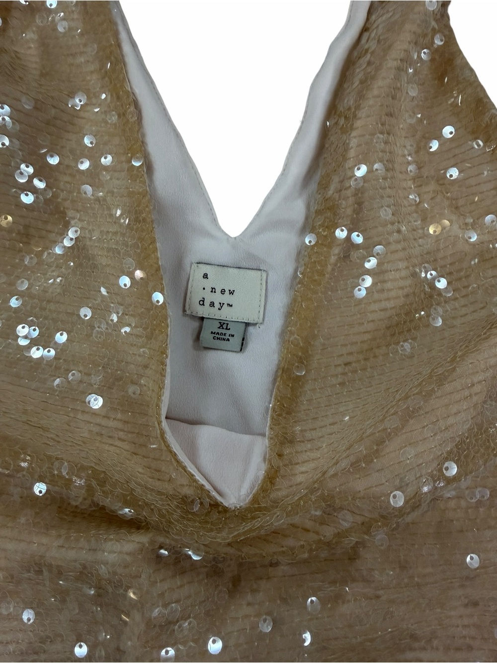 a new day Champagne Sequin Mini Dress - Picture 3 of 4